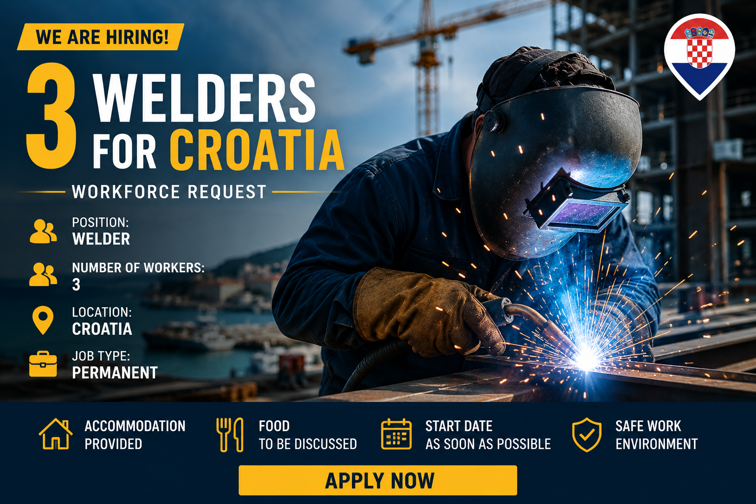 3 Welders for Croatia